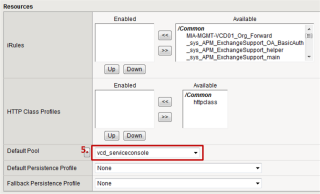 Figure 17: Virtual Server for Console Proxy - Resources 