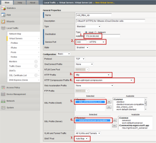 Figure 12: Virtual Server for HTTPS - General Properties and Configuration 