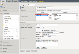 Figure 9: Console Proxy pool in F5 Big-IP for VMware vCloud Director 