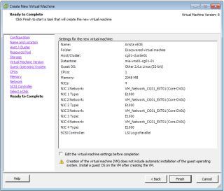 Figure 9: Complete <em>Create New Virtual Machine</em> wizard 