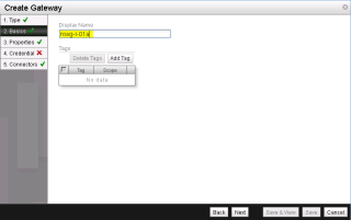 Figure 13: Create Gateway - Step 2 