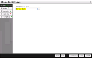 Figure 24: Create Service Node - Step 1 