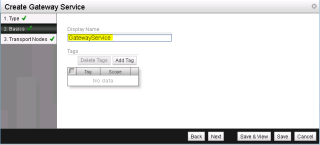 Figure 28: Create Gateway Service - Step 2 