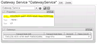 Figure 32: UUID of NSX Gateway Service 