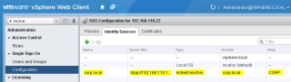 Figure 12: Active Directory identity source via LDAP 