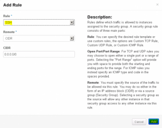 Figure 18: Edit Security Groups in OpenStack - Step 3 