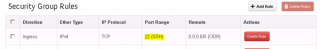 Figure 19: Edit Security Groups in OpenStack - Step 4 