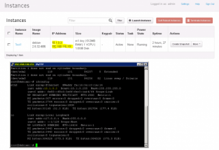 Figure 20: Connect via SSH to the floating IP address 