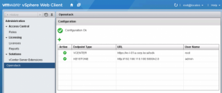 Figure 4: Fully configured vSphere Web Client Openstack Plugin 