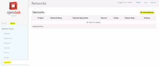 Figure 6: Admin View - Create new network 