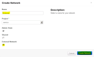 Figure 7: Create External Network 