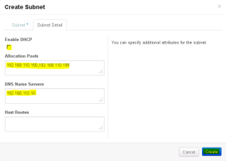 Figure 11: Create Subnet - Step 2 