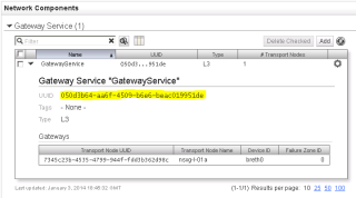 Figure 4: UUID of the NSX Gateway Service 