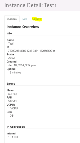 Figure 29: Instance Details 