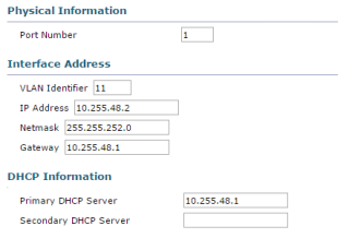 Figure 8: Cisco WLC Interface configuration 