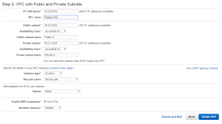 Figure 3: VPC with Public and Private Subnets - Step 2 