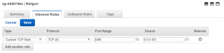 Figure 10: Configure the Inbound Rules for the Railgun Security Group 