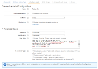 Figure 24: Create a Launch Configuration - Step 2 