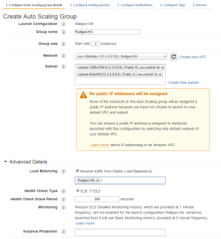 Figure 26: Create an Auto Scaling Group - Step 1 