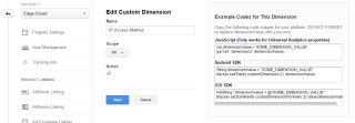 Figure 2: Create a Google Analytics Custom Dimension 