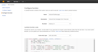 Figure 9: Create a Lambda function 