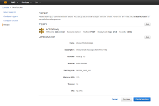 Figure 11: Create a Lambda function - Confirm 