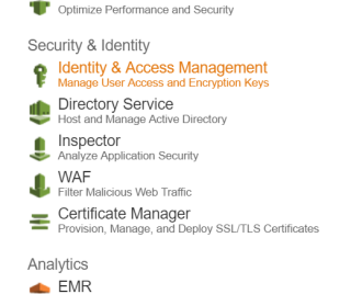 Figure 2: Navigate to Identity & Access Management 