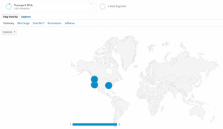 Figure 10: Location of IPv6 visitors