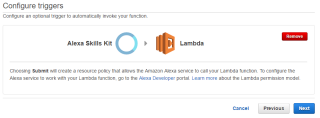 Figure 1: Alexa Skills Kit as AWS Lambda trigger