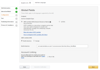 Figure 7: AWS Lambda as service endpoint