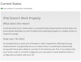 Figure 1: RIPE Atlas showing that IPv6 isn’t working properly 