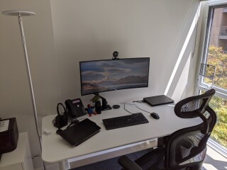 Figure 1: Home office setup with Huion Kamvas Pro 12 Drawing Monitor. 