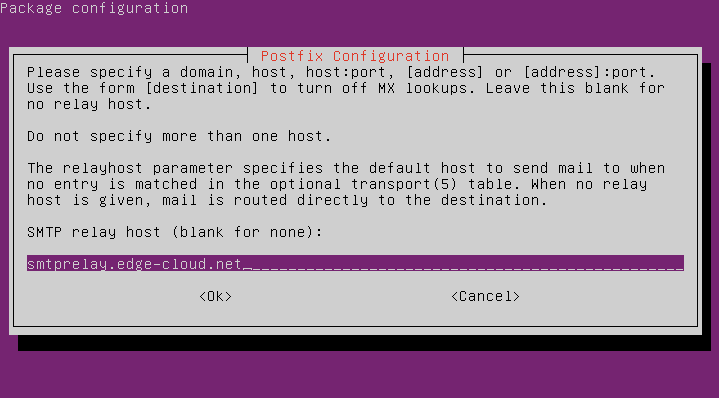 Figure 3: Postfix SMTP smartrelay