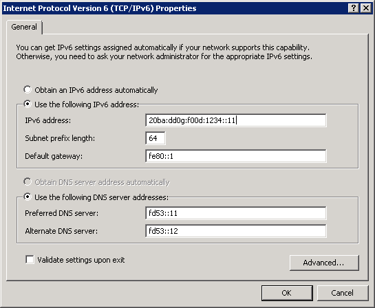 how to set ipv6 default gateway