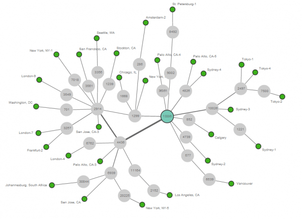 Figure 13: IPv4 Peering of CloudFlare (AS13335)