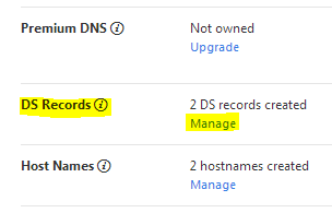 Figure 7: Manage DS record with Godaddy.com